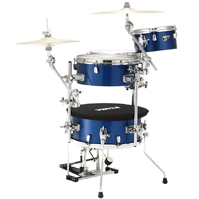 TAMA CJB46C-ISP - Cocktail-JAM Indigo Sparkle 4 Parça (16B/10T/14F/12S) Aksamlı & Çantalı Kompakt Akustik Davul Seti