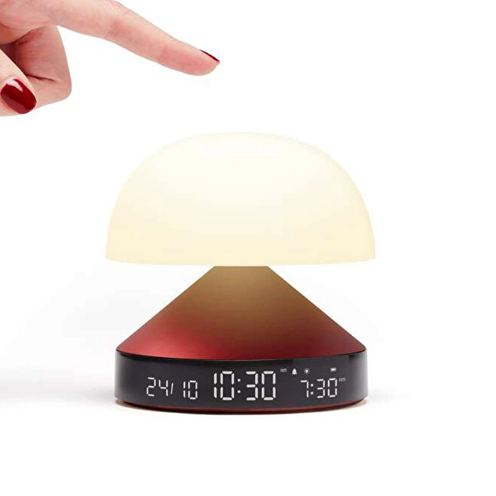 LEXON Mina Sunrise Alarm Saatli Gün Işığı Simulatörü & Aydınlatma Koyu Kırmızı