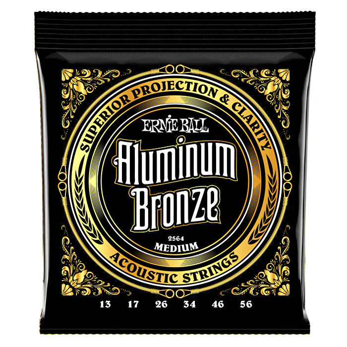 ERNIEBALL P02564 - Medium Alüminyum Bronz 13-56 Akustik Gitar Tel Seti