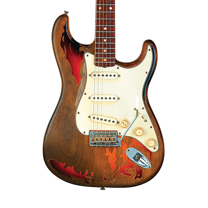Fender Custom Shop Rory Gallagher Signature Stratocaster Relic Gülağacı Klavye 3-Color Sunburst Elektro Gitar