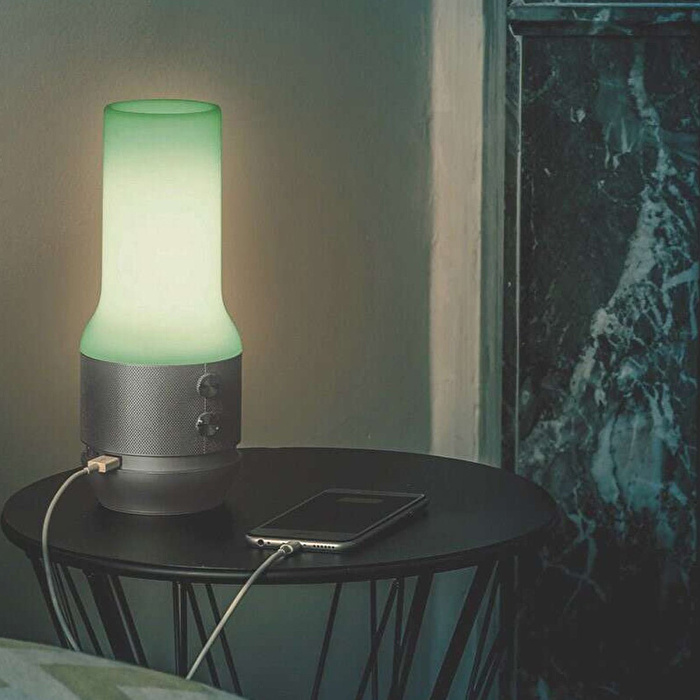 LEXON Terrace + Lamba-BT Hoparlör- Powerbank Metalik Gri