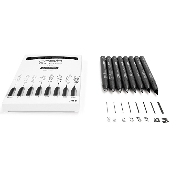 COPIC Multiliner Classic 8'li Kalem Seti B