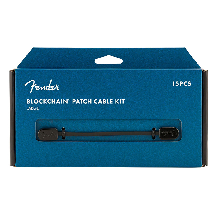 Fender Blockchain Patch Cable Kit Black Large Pedal Ara Kablosu Seti