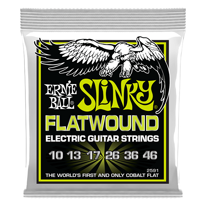 Ernie Ball Regular Slinky Flatwound Elektro Gitar Teli - 10-46