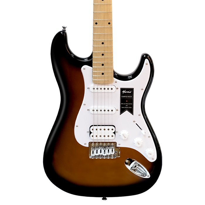 Mantic MST100-HSB Aksesuarlı ve Amfili Sunburst Elektro Gitar Paketi