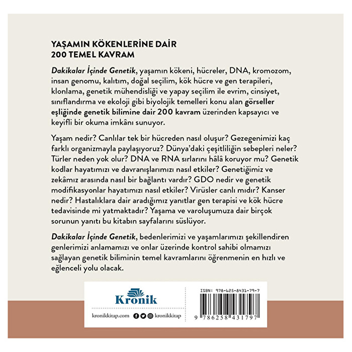 Dakikalar İçinde Genetik - Anında Açıklanan 200 Temel Kavram