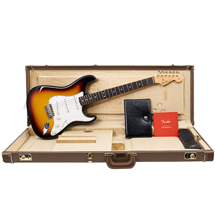 Fender Custom Shop 1963 Stratocaster NOS Gülağacı Klavye 3 Tone Sunburst Elektro Gitar