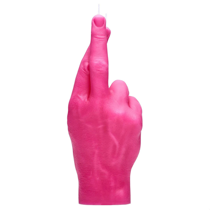 CANDLE HAND Crossed Fingers Mum Pembe