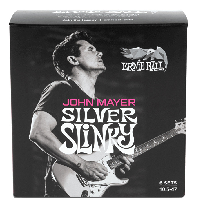 ERNIE BALL John Mayer Silver Slinky 10,5-47 6lı Paket Gitar Teli