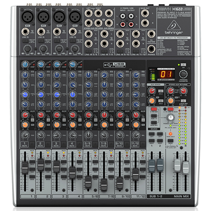 BEHRINGER X1622USB 16-Kanal 2/2-Bus Analog Mixer