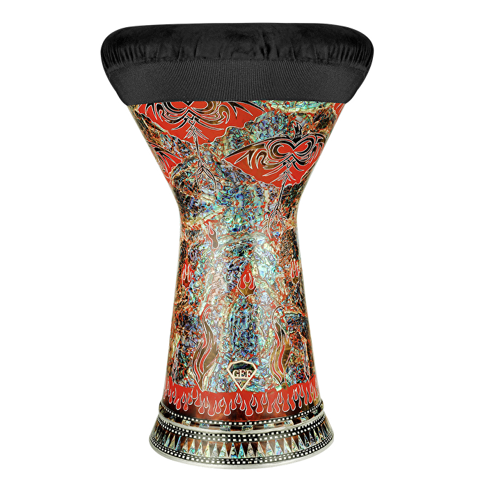 GEF ELFAN ADB23-6519 Kültürel Motifli Darbuka 23cm