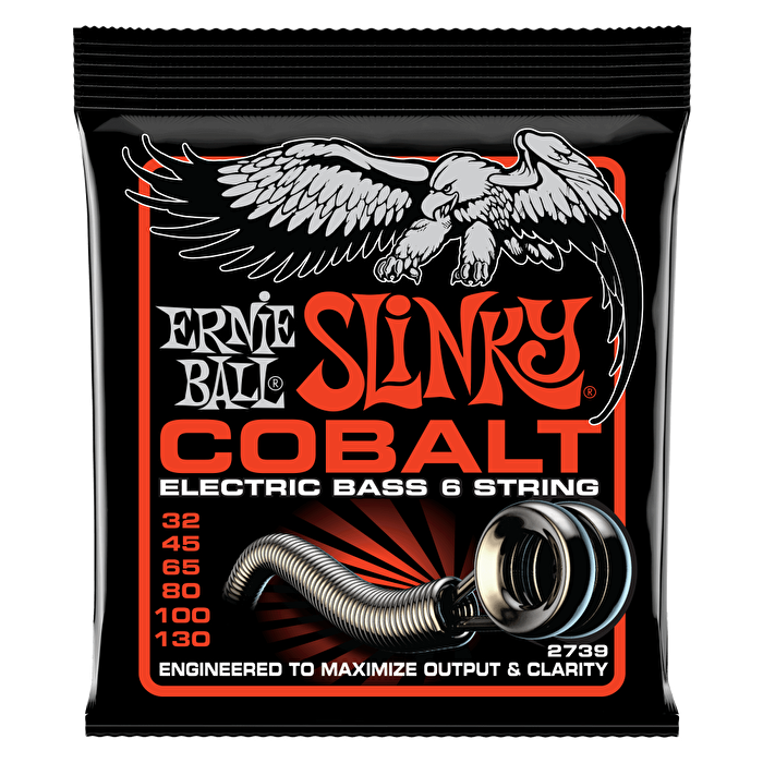 Ernie Ball Slinky Cobalt 6 Telli Bas Gitar Teli 32-130