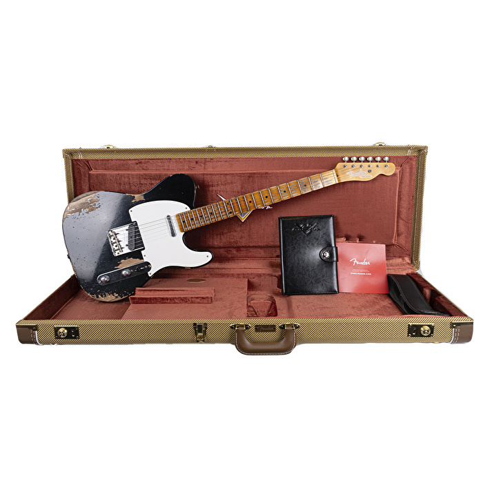 Fender Custom Shop Limited Edition 1954 Telecaster Heavy Relic Aged Black Elektro Gitar
