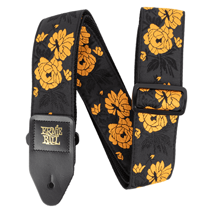 Ernie Ball Classic Jacquard Gitar/Bas Gitar Askısı - Tangerine Rose