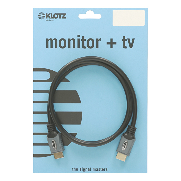 Klotz Altın Kaplama HDMI-A / HDMI-A Yüksek Hızlı ve Ethernetli PVC Siyah 5mt HDMI 2.0 Kablo