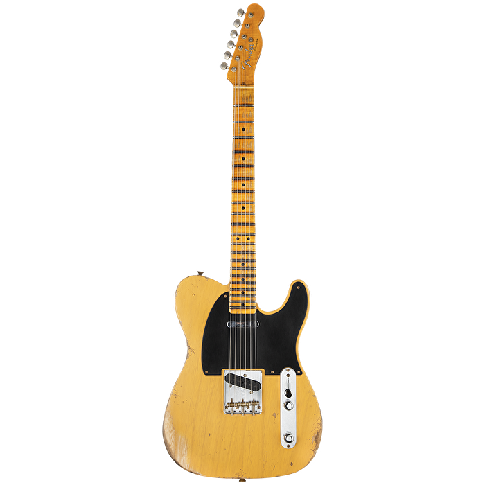 Fender Custom Shop W21 Limited Edition 1951 Telecaster Heavy Relic Akçaağaç Klavye Aged Butterscotch Blonde Elektro Gitar