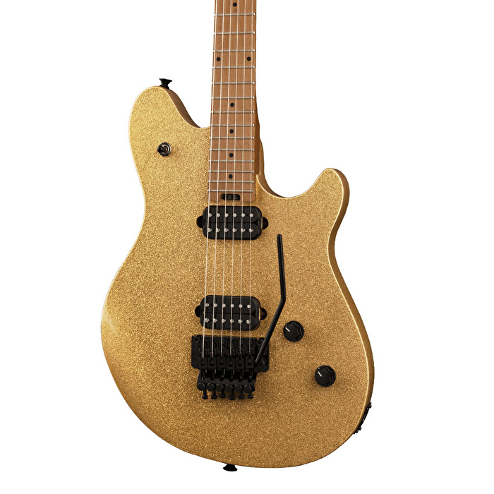 EVH Wolfgang WG Standard Fırınlanmış Akçaağaç Klavye Gold Sparkle Elektro Gitar