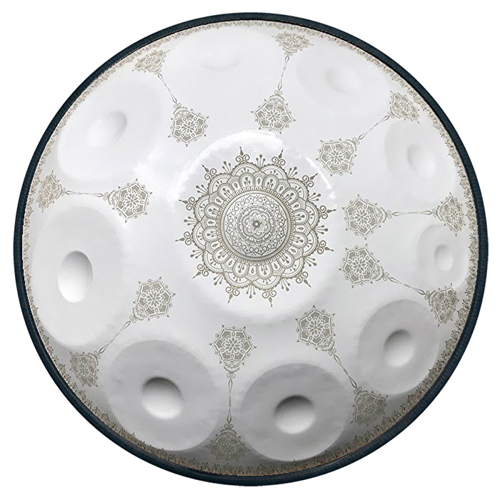 YOGIXO Handpan 432Hz. 22'' - 12 Notalı - White Moon Datura (Dm Amara)