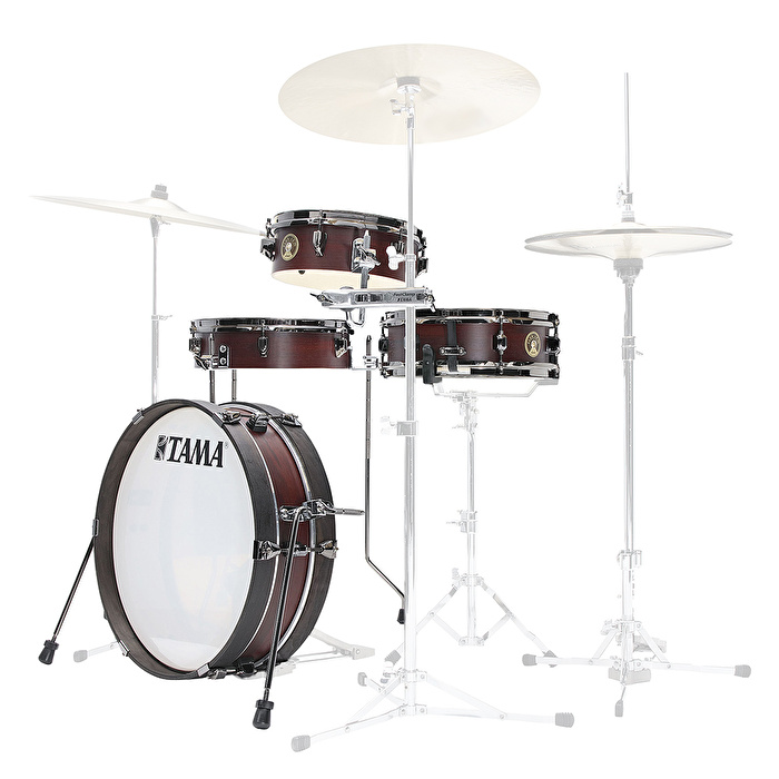 TAMA LJK48PBN-BWW Limited Club-JAM Pancake Burgundy Walnut Wrap 4 Parça (18B/10T/13F/12S) Akustik Davul Seti