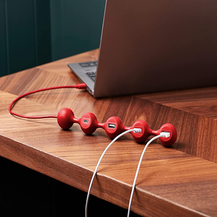 LEXON Peas Hub 2 USB Çoğaltıcı Kırmızı