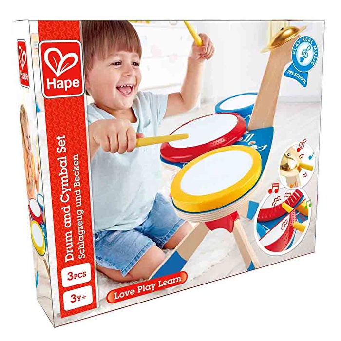 HAPE Drum and Cymbal Oyuncak Davul Seti