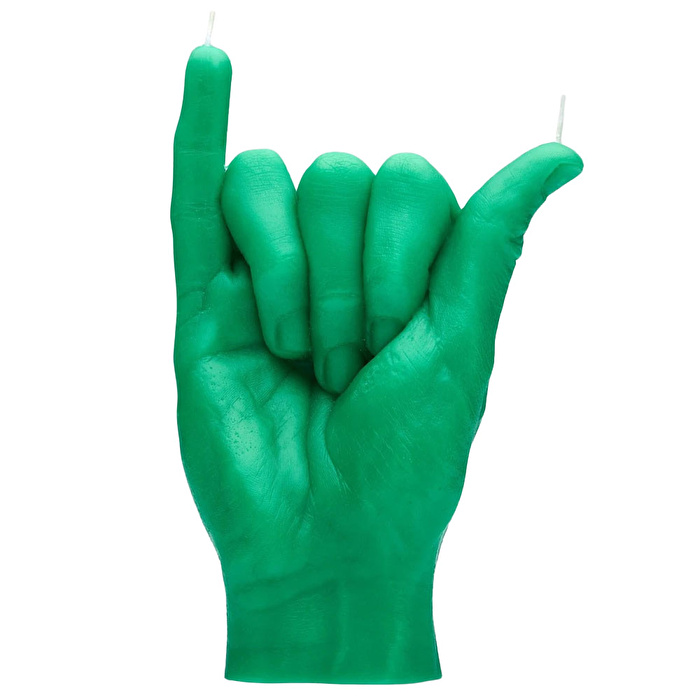 CANDLE HAND Shaka Mum Yeşil