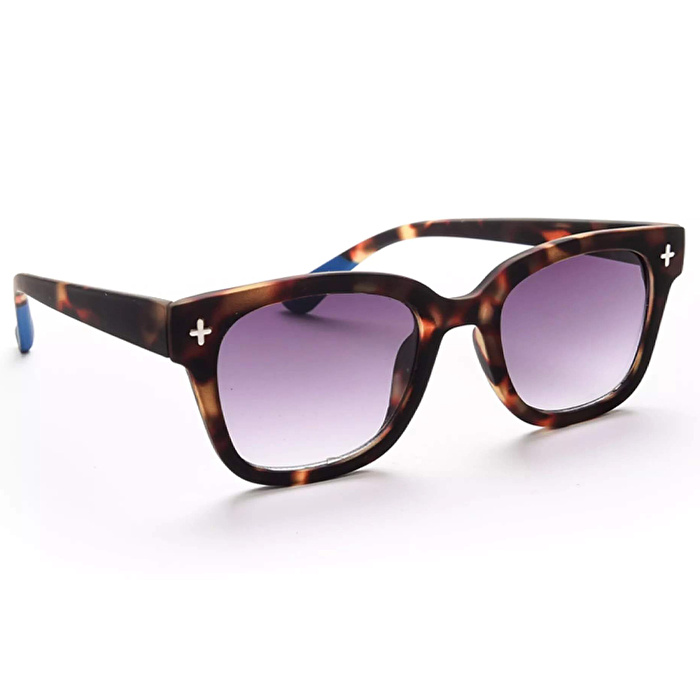 OKKIA Giovanni Klasik Havana Mavisi Siyah Lens Unisex Güneş Gözlüğü Siyah Gri