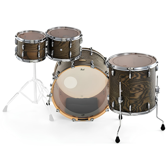 PEARL STS924XSP/C852 Session Studio Select Black Satin Ash 4 Parça (22B/10T/12T/16F) Akustik Davul Seti