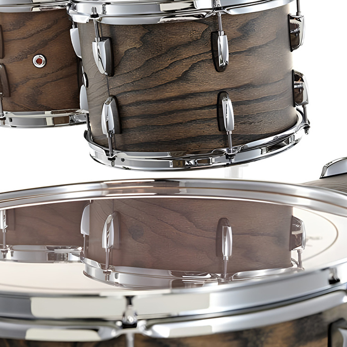 PEARL STS924XSP/C852 Session Studio Select Black Satin Ash 4 Parça (22B/10T/12T/16F) Akustik Davul Seti
