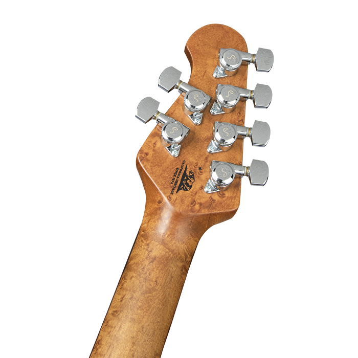 MUSICMAN Cutlass HSS Trem Ivory White Figured Fırınlanmış Akçaağaç Sap Gülağacı Klavye Mint Elektro Gitar
