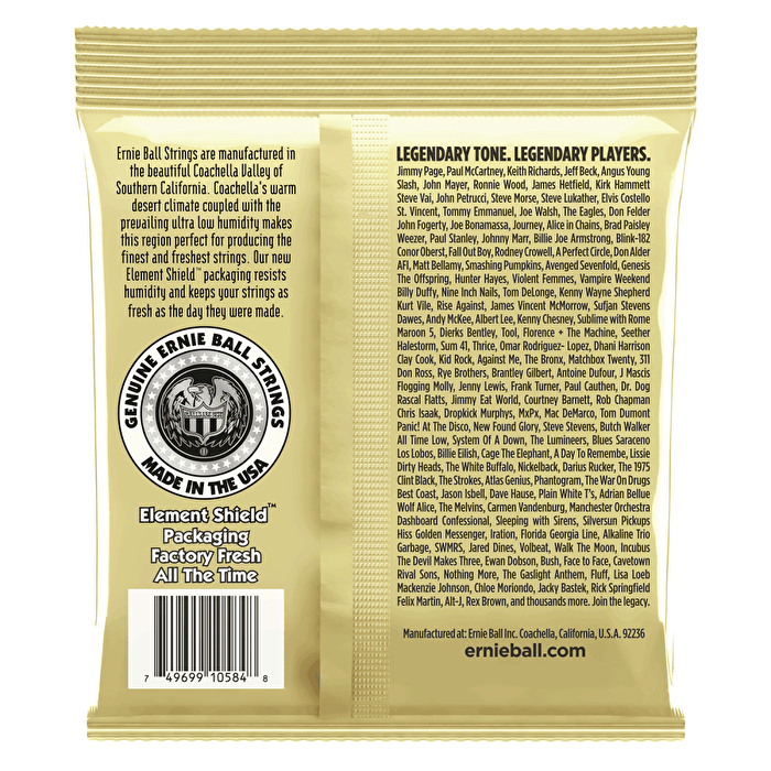 Ernie Ball P02005 Earthwood Custom Med 80/20 Bronz 12,5-56 Akustik Gitar Tel Seti