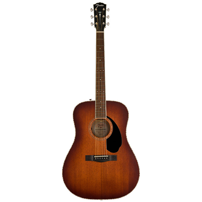 Fender PD-220E Paramount Dreadnought All Mahogany Ovangkol Klavye Aged Cognac Burst Elektro Akustik Gitar