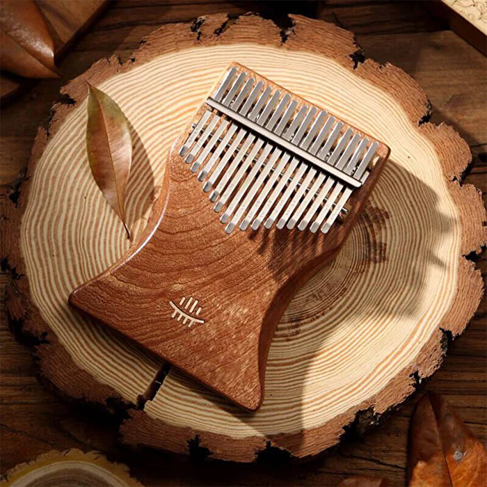 YOGIXO Kalimba 17 Notalı - Çay Bardağı Kesimli - Sapele