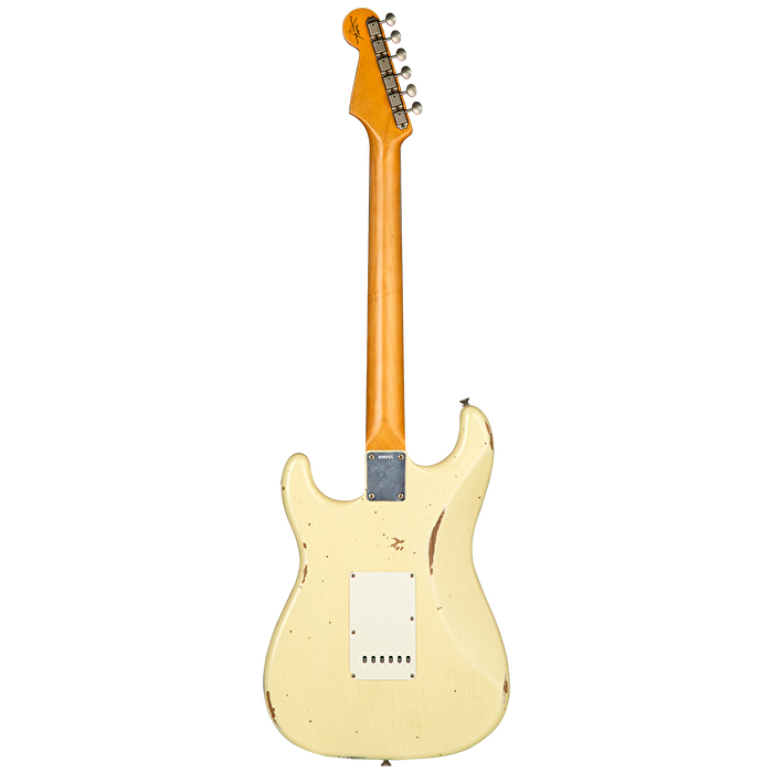 Fender Custom Shop 1960 Stratocaster Relic Gülağacı Klavye Vintage White Tortoise Shell PG Elektro Gitar