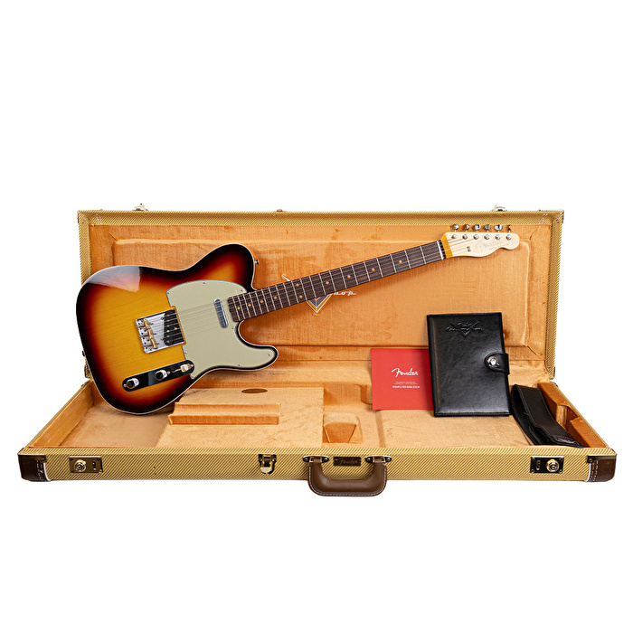 Fender Custom Shop 1960 Telecaster Custom NOS Chocolate 3 Ton Sunburst Elektro Gitar
