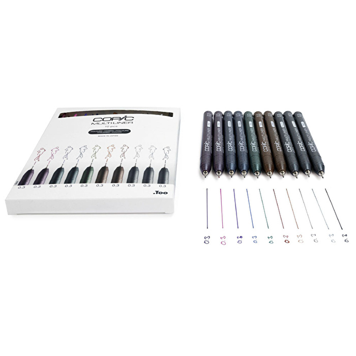 COPIC Multiliner Classic Color 10'lu Kalem Seti