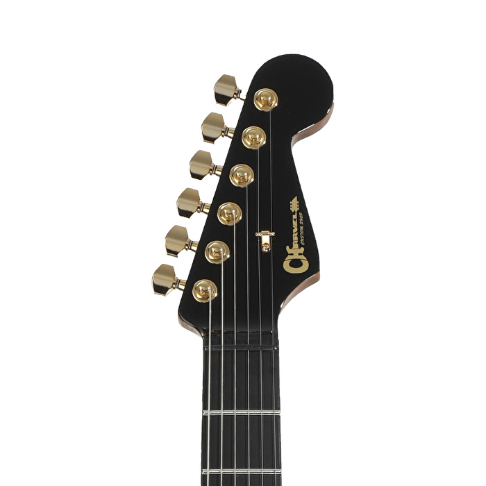 Charvel USA Custom Shop DK24 HSS Black Gold Elektro Gitar w/ Hardcase