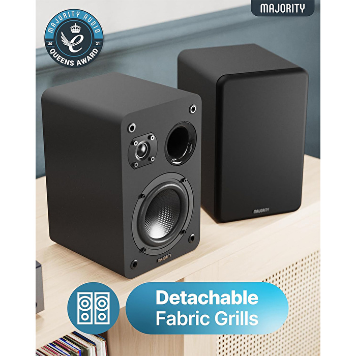 Majority D70X Raf Tipi Pasif Siyah Hoparlör