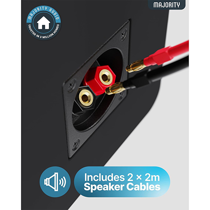 Majority D70X Raf Tipi Pasif Siyah Hoparlör
