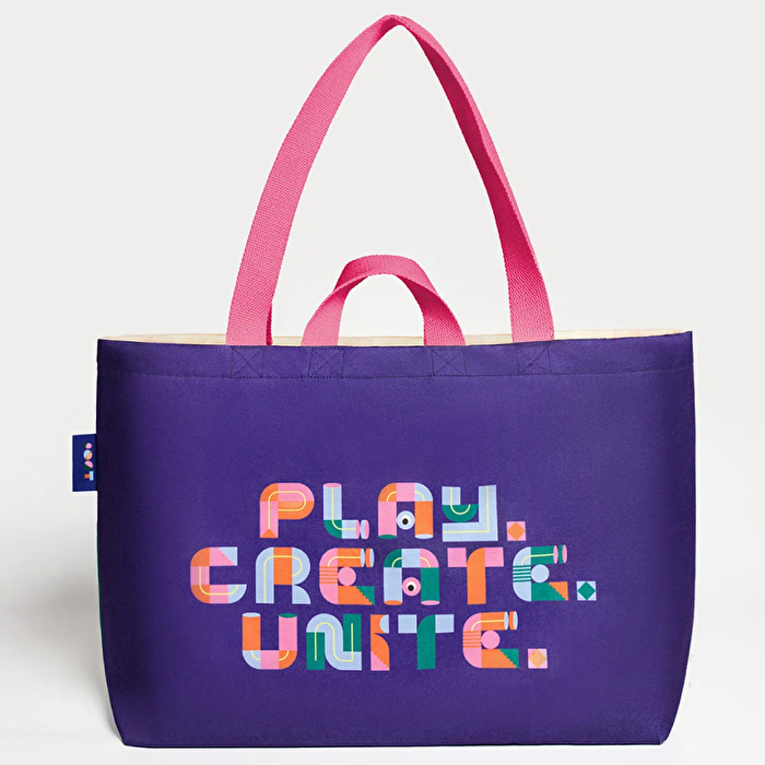 ROOT Krem & İndigo Kanvas Çanta