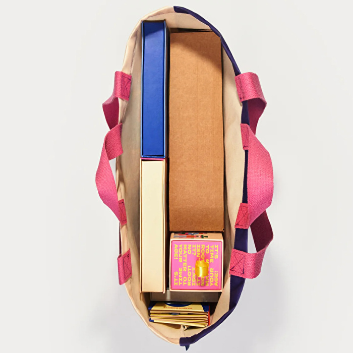 ROOT Krem & İndigo Kanvas Çanta