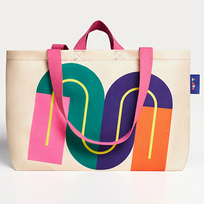 ROOT Krem & İndigo Kanvas Çanta