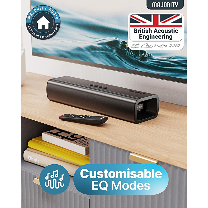 Majority Naga 40 3D Surround 70W TV Soundbar (HDMI/ARC, BT, USB)