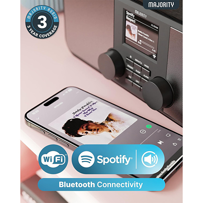 Majority Rostock Saat Dab Radyo BT Hoparlör