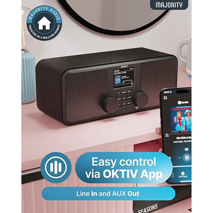 Majority Rostock Saat Dab Radyo BT Hoparlör