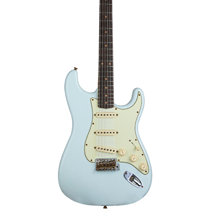 FENDER Custom Shop S20 Limited Edition 1960 Stratocaster Journeyman Relic Super Faded Aged Sonic Blue Elektro Gitar