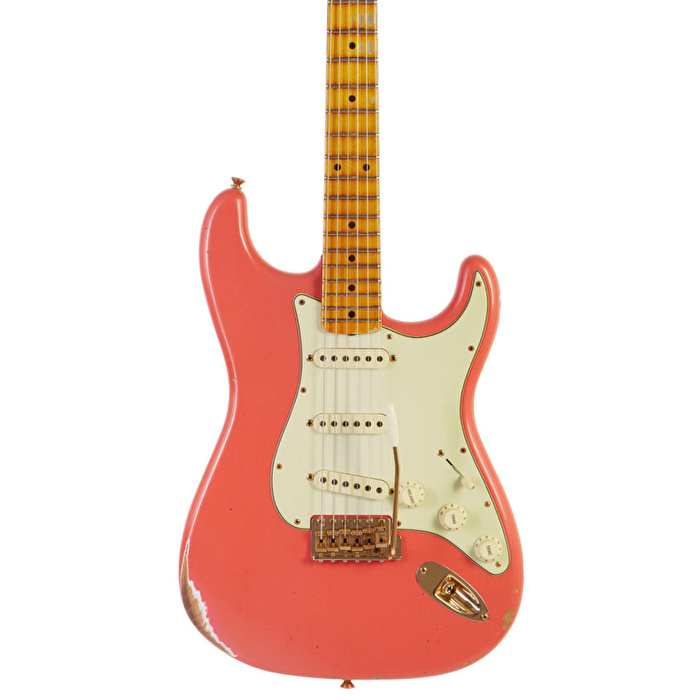 FENDER Custom Shop Limited Edition 1960 Stratocaster Relic Faded Aged Tahitian Coral Elektro Gitar