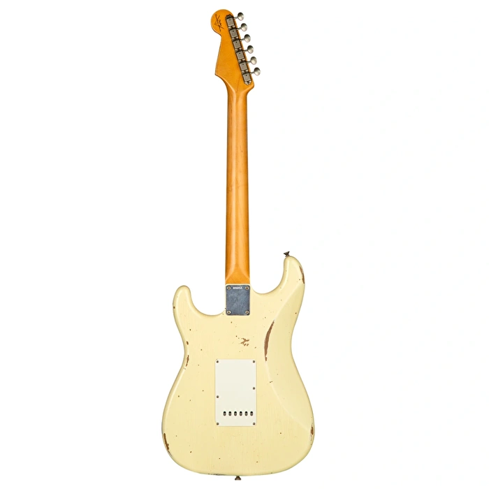 FENDER Custom Shop 1960 Stratocaster Relic Gülağacı Klavye Vintage White Tortoise Shell PG Elektro Gitar