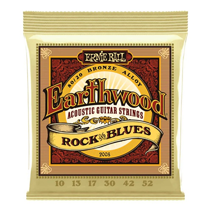 Ernie Ball P02008 Rock Blues 10-52 Akustik Gitar Teli