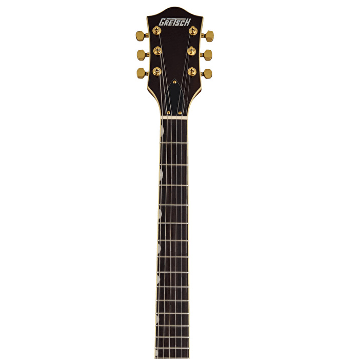 GRETSCH Limited Edition Electromatic Flame Okoume Broadkaster Center Block Double Cut w/Bigsby Roundup Orange Elektro Gitar